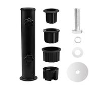 Vilgftyiet Supporto per ombrellone in metallo per ponte, supporto di ricambio resistente compatibile con basi per ombrelli standard, kit di installazione staffa tubo nero