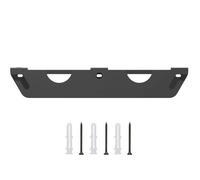 Vilgftyiet Supporto per smerigliatrice angolare a 2 fessure con gancio per garage, officina e organizzazione domestica, nero