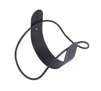 Vilgftyiet Supporto per tubo da giardino, in acciaio inox, montaggio a parete, staffa resistente antiruggine per tubo idraulico per acqua e gas e corda (21,5 x 13,5 x 13,5 cm, nero)