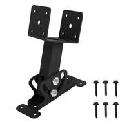 Vilgftyiet Supporto regolabile per gazebo e pergola, angolo di regolazione 0-180°, adatto per pali in legno da 4 x 4/4 x 6/4 x 8 cm, kit di staffe di montaggio in lega di acciaio, colore nero