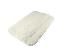 Vilgftyiet Tappetino da bagno in poliestere felpato per asciugatura rapida e comfort, con retro antiscivolo e morbida ammortizzazione, per ridurre il rischio di scivolamento in bagno (beige)