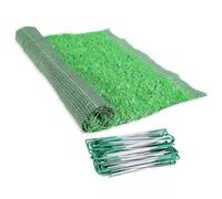 Vilgftyiet Tappeto in erba artificiale verde, tappeto sintetico per giardino, balcone, parco giochi e decorazione della casa, spessore 2 cm, materiale PP+PE, dimensioni da 1 x 1 m a 2 x 3 m