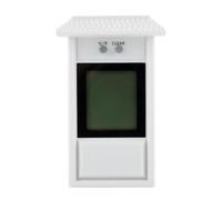Vilgftyiet Termometro digitale da parete per interni ed esterni LCD | Monitora le temperature massime, minime e attuali in verande, giardini e case.