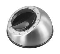 Vilgftyiet Timer da cucina in acciaio inossidabile con allarme forte da 60 minuti per cucinare, cuocere e gestire il tempo, timer da tavolo rotondo 97 x 97 x 50 mm
