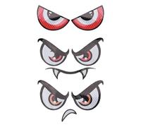 Vilgftyiet Toppe riflettenti per tosaerba elettrico, impermeabili, 14,8 x 9,3 cm e 16,4 x 6 cm, adesivi a forma di occhi di cartone animato, per decorazione di tosaerba robotici, 2 o 3 pezzi