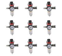 Vilgftyiet Trappola separatore filtro compressore d'aria da 1/4" per una regolazione precisa della pressione ed efficiente, design compatto per utensili e attrezzature pneumatiche(9)