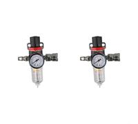 Vilgftyiet Trappola separatore filtro compressore d'aria da 1/4" per una regolazione precisa della pressione ed efficiente, design compatto per utensili e attrezzature pneumatiche(2)