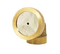 Vilgftyiet Ugello per irrigazione a goccia in ottone per spruzzatore da giardino, nebulizzatore fine con foro di precisione, compatibile con zaino e spruzzatori elettrici, 3,2 x 2,5 cm, giallo