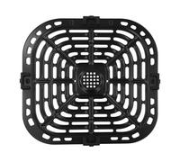Vilgftyiet Vaschetta di ricambio per friggitrice ad aria, 23 x 24 cm, con quattro protezioni angolari, colore nero, set da 5 pezzi per una facile pulizia e per una cottura all'aperto durevole