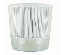 Vilgftyiet Vaso da 10,5 cm, in plastica, colore: bianco | Dispone di un sistema di auto-irrigazione che mantiene le piante d'appartamento idratate fino a una settimana.