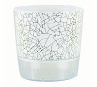 Vilgftyiet Vaso da 10,5 cm, in plastica, colore: bianco | Dispone di un sistema di auto-irrigazione che mantiene le piante d'appartamento idratate fino a una settimana.