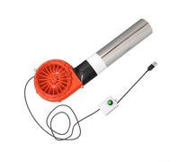 Vilgftyiet Ventilatore centrifugo portatile 5V 1A per grigliare, pompa ad aria DC USB con controller per stufa a carbone, ventola ad alta accensione per uso esterno campeggio (C)