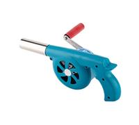 Vilgftyiet Ventola a manovella per barbecue, da campeggio, portatile, con lama in metallo, per cucinare all'aperto, leggera e senza batterie, 30 cm