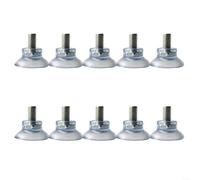 Vilgftyiet Ventose M8 con viti a testa zigrinata, 10 ganci in PVC trasparente per applicazioni su vetro e parete (34 mm)