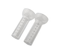 Vilgftyiet Vetro di ricambio per pluviometro - Tubo cilindrico resistente alle intemperie, 4,5 cm x 17 cm, scala max 35 mm, trasparente, confezione da 2