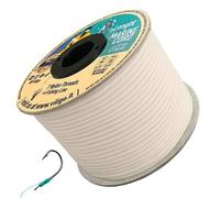 VILIGO Marine Cord - Paracord in Nylon, Contiene 1 Lenza ed Un Amo da Pesca - Corda Nautica da Barca, per la Vela e per la Pesca, Treccia Multiuso (15 m, Cotton)