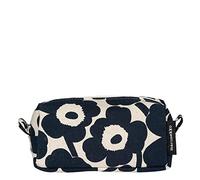 Vilja - Mini beauty case, colore: Ecru/blu navy, 17 x 23 x 10 cm, 9 x 18 x 7 cm, 21 x 14 cm, Ecru/Navy, Contemporaneo