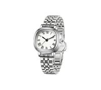 VILKFY Orologio al quarzo impermeabile con numeri romani e quadrante quadrato da donna, Argento Bianco, Affari Tempo libero Moda