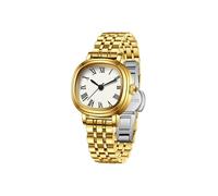 VILKFY Orologio al quarzo impermeabile con numeri romani e quadrante quadrato da donna, Oro bianco, Affari Tempo libero Moda