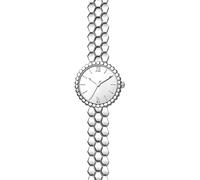 VILKFY Orologio da polso analogico da donna, con quadrante piccolo, impermeabile, alla moda, in acciaio inox, stile retrò, casual, al quarzo, Colore: bianco argentato., Moda
