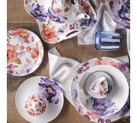 Villa Altachiara Peonia Piatto da dolce e 6 piattini in porcellana