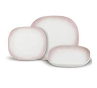 Villa Altachiara Servizio Piatti 18 Pezzi, Set Piatti 6 Persone in New Bone China, Stile Primaverile, Colori Delicati per Tavole Eleganti, Adatto a Microonde e Lavastoviglie - Linea Primavera