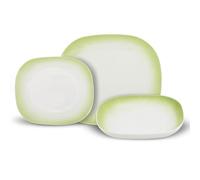 Villa Altachiara Servizio Piatti 18 Pezzi, Set Piatti 6 Persone in New Bone China, Stile Primaverile, Colori Delicati per Tavole Eleganti, Adatto a Microonde e Lavastoviglie - Linea Primavera