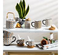 Villa Altachiara Set 6 tazzine caffè con piattino Cera d'Api