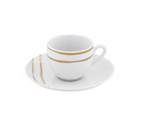 Villa Altachiara Zenzero, set 3 tazze da caff con piatto oro - 1190 Zenzero, set 3 tazze da caff con piatto oro - 1190