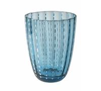 Villa d’Este Home Tivoli 2195172 Set 6 Bicchieri Acqua 300 ml in Vetro con Pois e Superficie ondulata, Kalahari