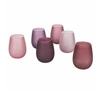 Villa d’Este Home Tivoli Happy Hour Provence Set 6 bicchieri acqua frosted in vetro 500 ml