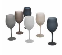 Villa d’Este Home Tivoli Happy Hour Stones Set 6 calici frosted in vetro 550 ml
