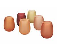 Villa d’Este Home Tivoli Happy Hour Sunset Set 6 bicchieri acqua frosted in vetro 500 ml