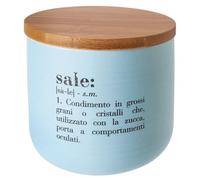 Villa d’Este Home Tivoli Victionary Shades Barattolo sale, Misure: Ø 9,5 x h. 9 cm Capacità: 500 ml, in new bone China con coperchio in bamboo, Verde