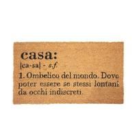 Zerbino con scritta casa 70x40 cm marrone Victionary