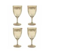 Villa D' Este set 4 bicchieri calici vino spumante policarbonato