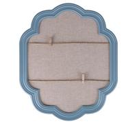 Villa d'Este Home Tivoli 1996 Cornice porta foto da muro in legno MDF, 2 fili in corda di lino e mollette, bordo smerlato, blu, Memories