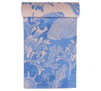 Villa d'Este Home Tivoli 1996 Runner Double Face Azzurro e Beige 33x178 cm in Poliestere