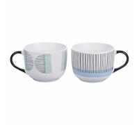 Villa d'Este Home Tivoli 1996 Set 2 Jumbo mug 520 ml in porcellana, Venice Lido Modern