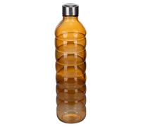Villa d'Este Home Tivoli 1996 Set 3 Bottiglia acqua 1,25 l in vetro, tappo in plastica PP e acciaio inox, Dulce de Leche