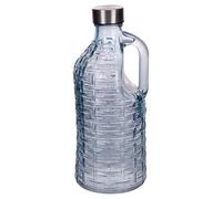 Villa d'Este Home Tivoli 1996 Set 3 Bottiglia acqua 1l in vetro con impugnatura, tappo in plastica PP e acciaio inox, Pool Party