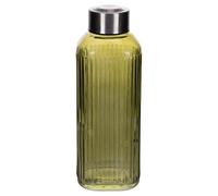 Villa d'Este Home Tivoli 1996 Set 3 Bottiglia acqua 1l in vetro, tappo in plastica PP e acciaio inox, Cedro Pedro