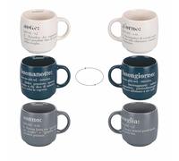 Villa d'Este Home Tivoli 1996 Set 3 tazze/mug impilabili 350 ml in gres, Victionary