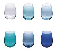 Villa d'Este Home Tivoli 1996 Set 6 bicchieri acqua 500 ml in vetro, Happy Hour Ocean