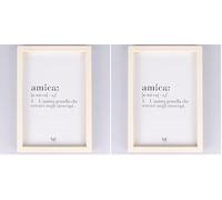 Villa d'Este Home Tivoli 2002 Quadro decorativo con cornice 21x33 cm, Victionary Amica (Confezione da 2)