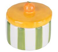 Villa d'Este Home Tivoli 2004 Vasetto in ceramica 160 ml, coperchio design mandarino, Fruit Life