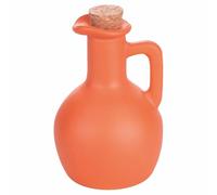 Villa d'Este Home Tivoli Anfora mini oliera 250 ml in vetro, tappo in sughero, arancione, Sangria y Fiesta