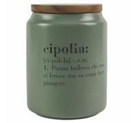 Villa d'Este Home Tivoli Barattolo cipolla 1,6 L in gres, coperchio in bambù, Victionary