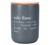 Villa d'Este Home Tivoli Barattolo sale fino 700 ml in ceramica, coperchio in bambù, Victionary