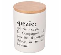 Villa d'Este Home Tivoli Barattolo spezie 280 ml in ceramica, coperchio in bambù, Victionary
